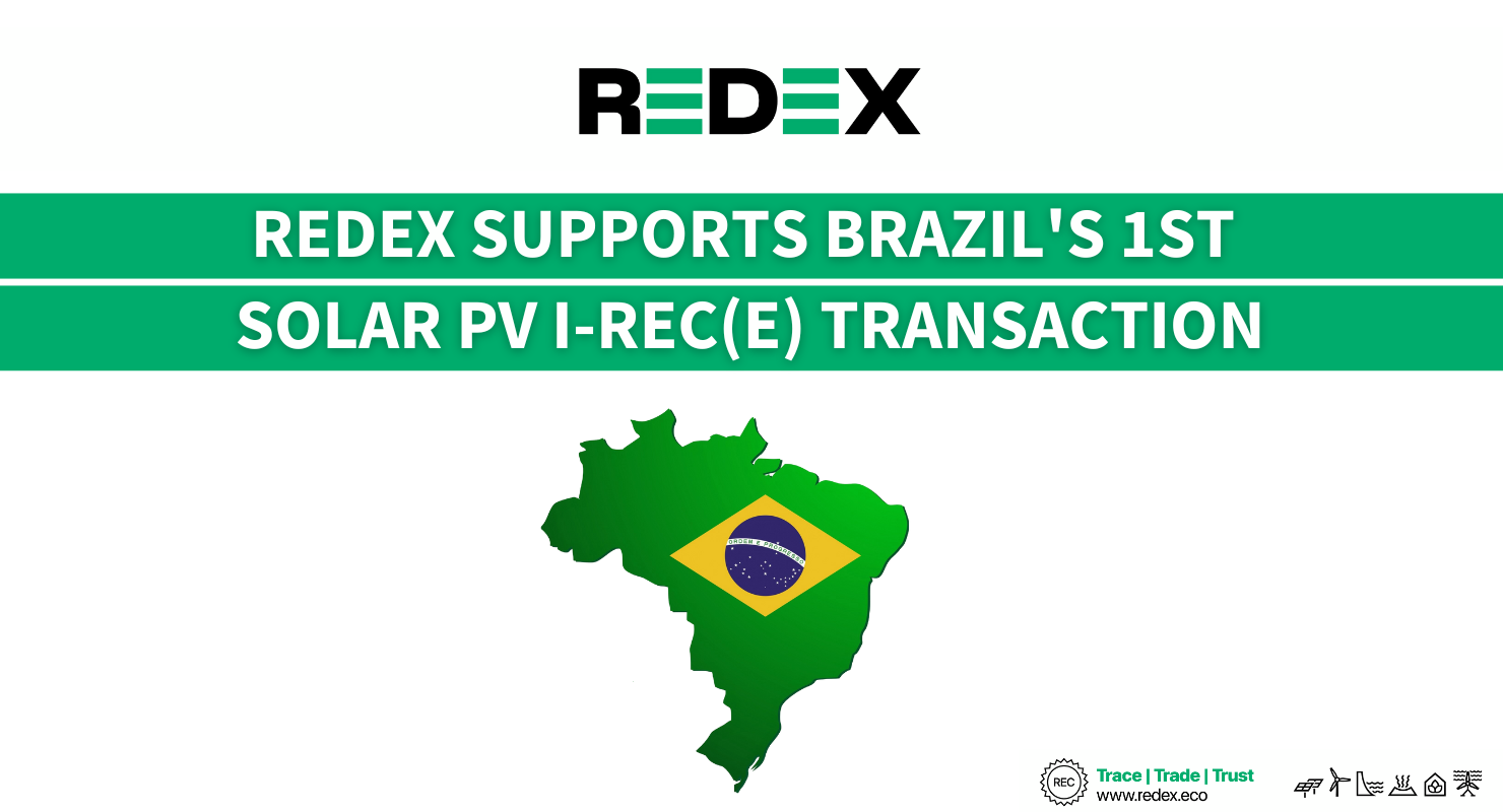 REDEX Supports Brazil's 1st Solar PV I-REC(E) Transaction