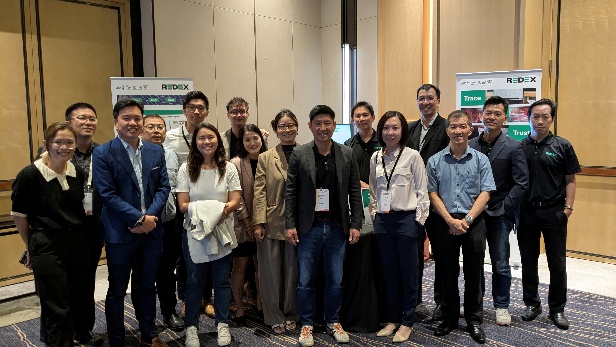 REDEX CEO and team at Renewable Energy Market Asia 2025 in Singapore.